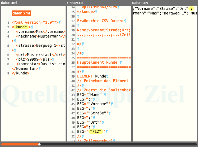 Bildschirmfoto XML-Converter.